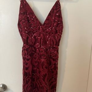 Red mini semi formal dress